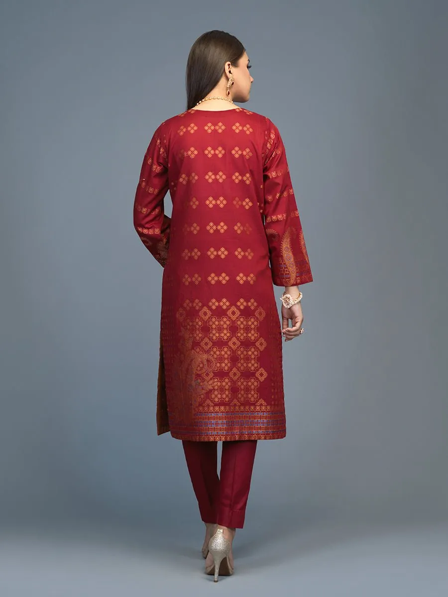 1pc Stitched Lawn Jacquard Shirt- Casual Pret (CP-00034)