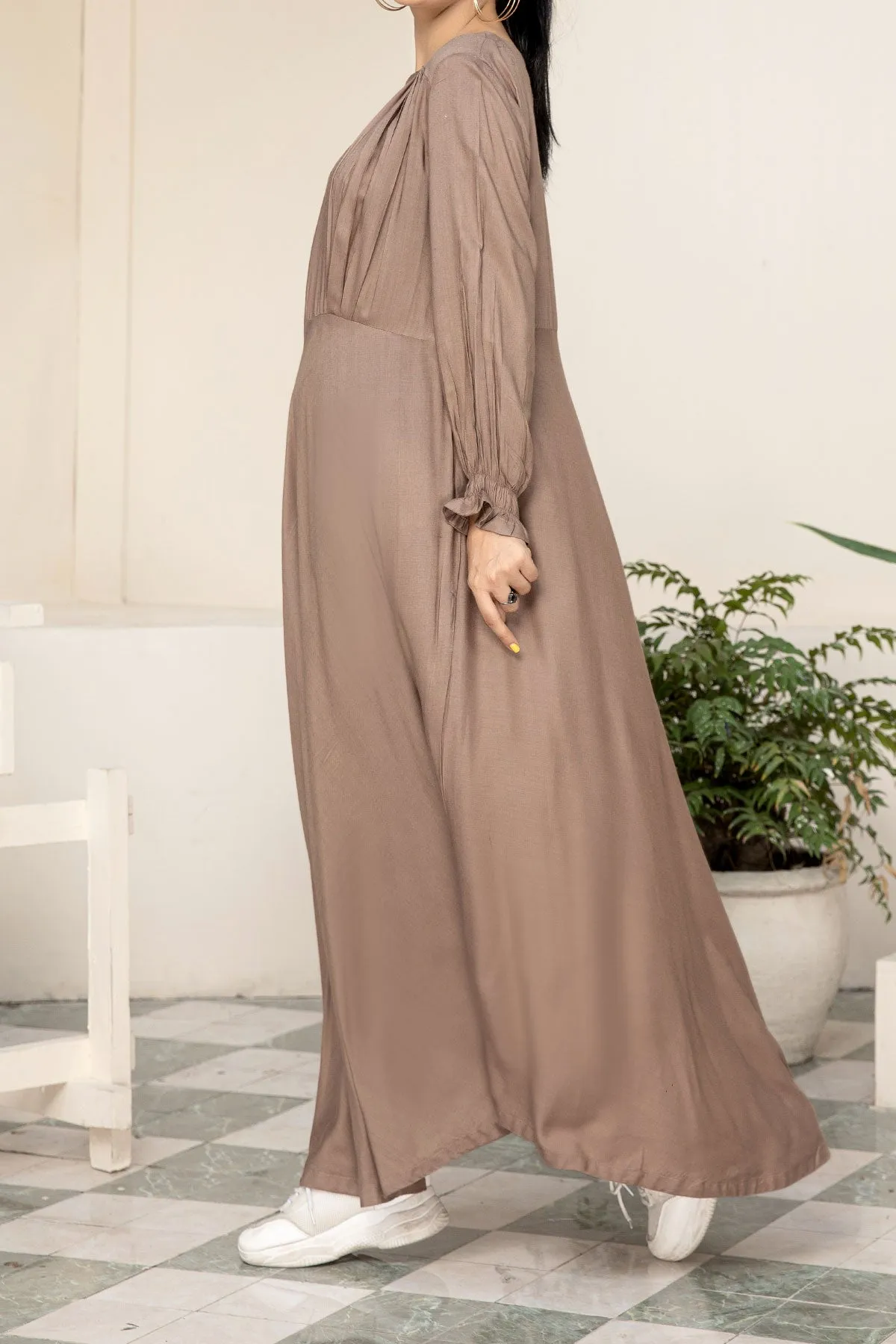 1PIECE LINEN KURTA | LELK-24 Light Brown