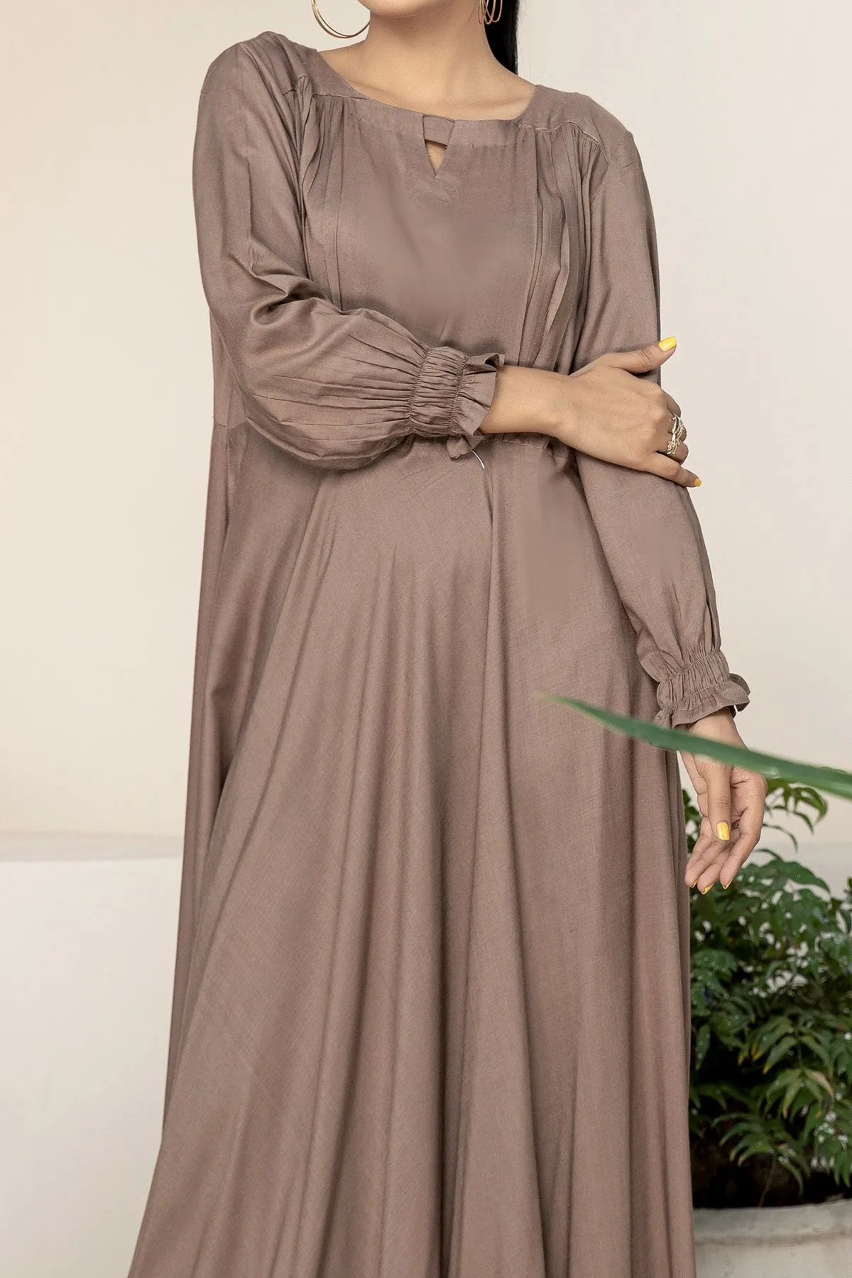 1PIECE LINEN KURTA | LELK-24 Light Brown