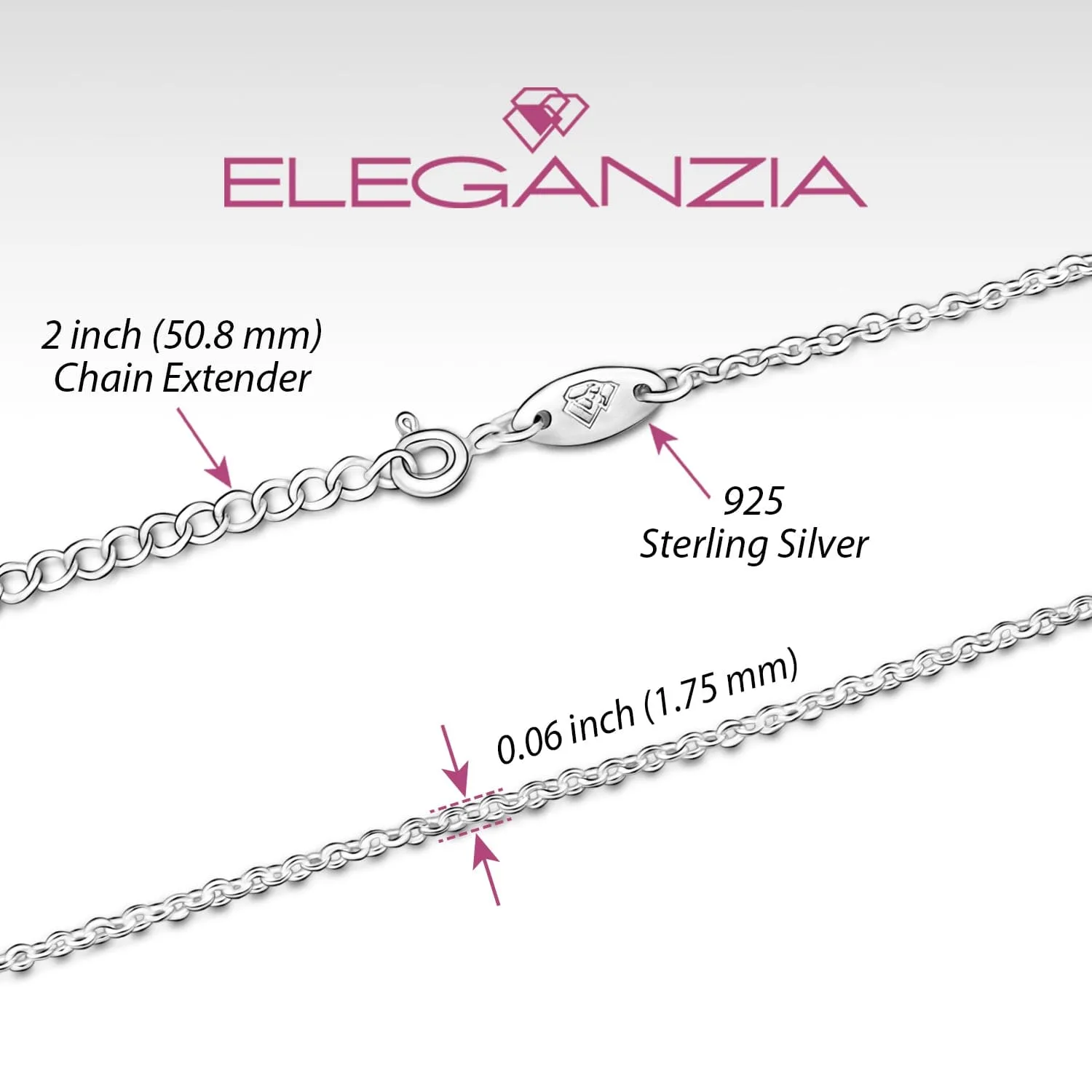 Adjustable Sterling Silver Necklace Chain for Women