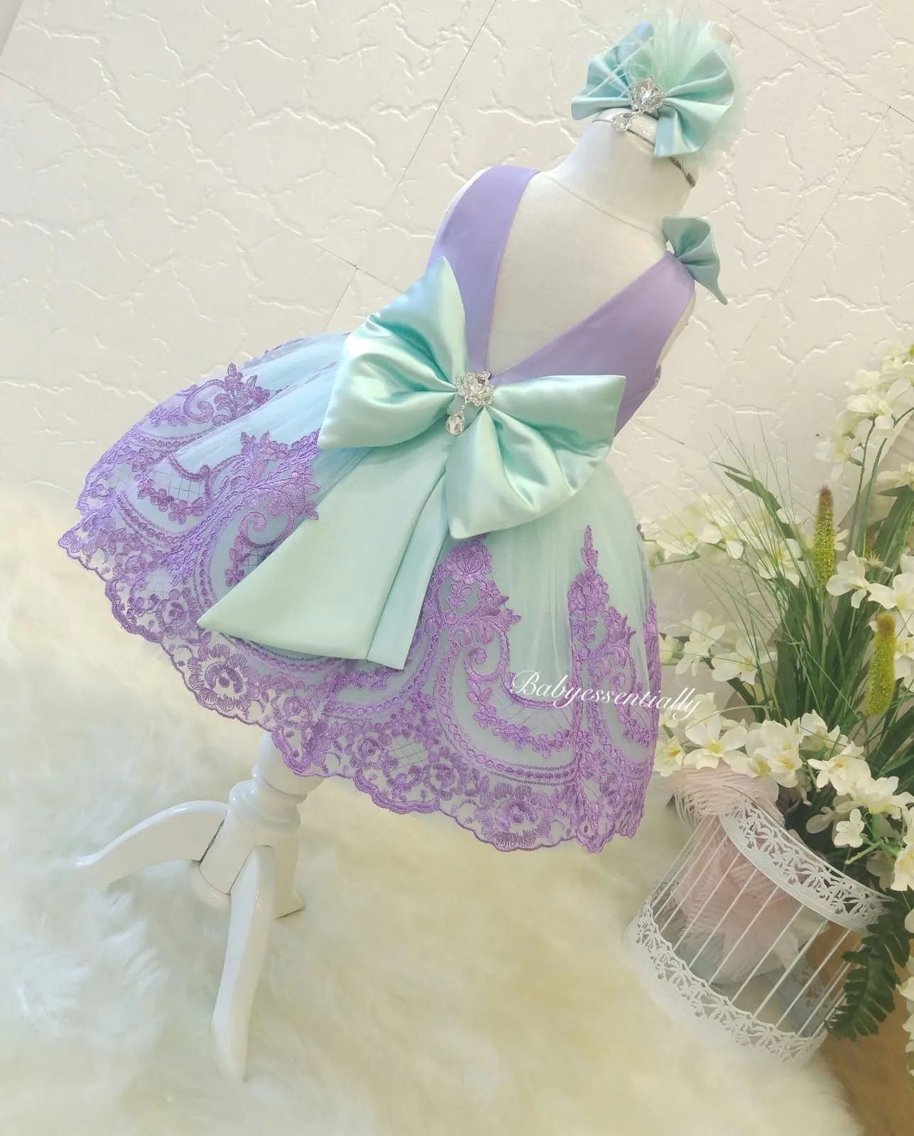 Alana  Dress Mint & Lavender