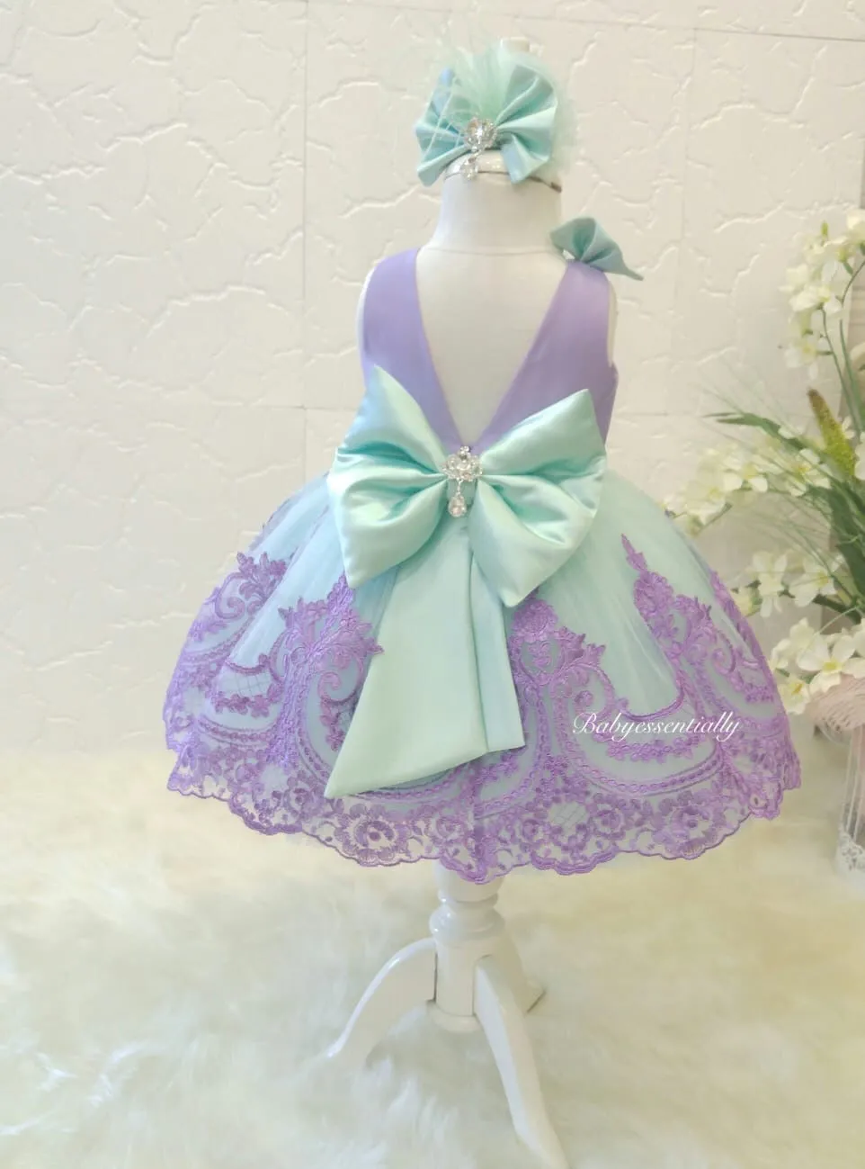 Alana  Dress Mint & Lavender