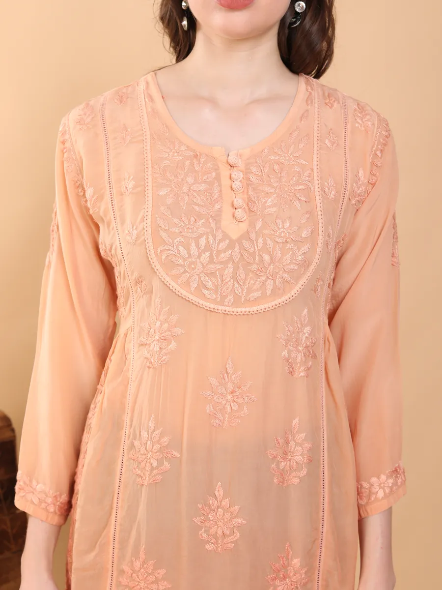 Anam Crepe Designer Chikankari Kurti