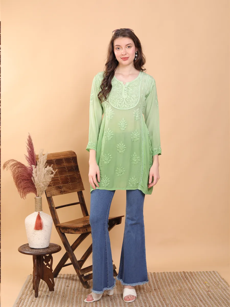 Anam Crepe Designer Chikankari Kurti