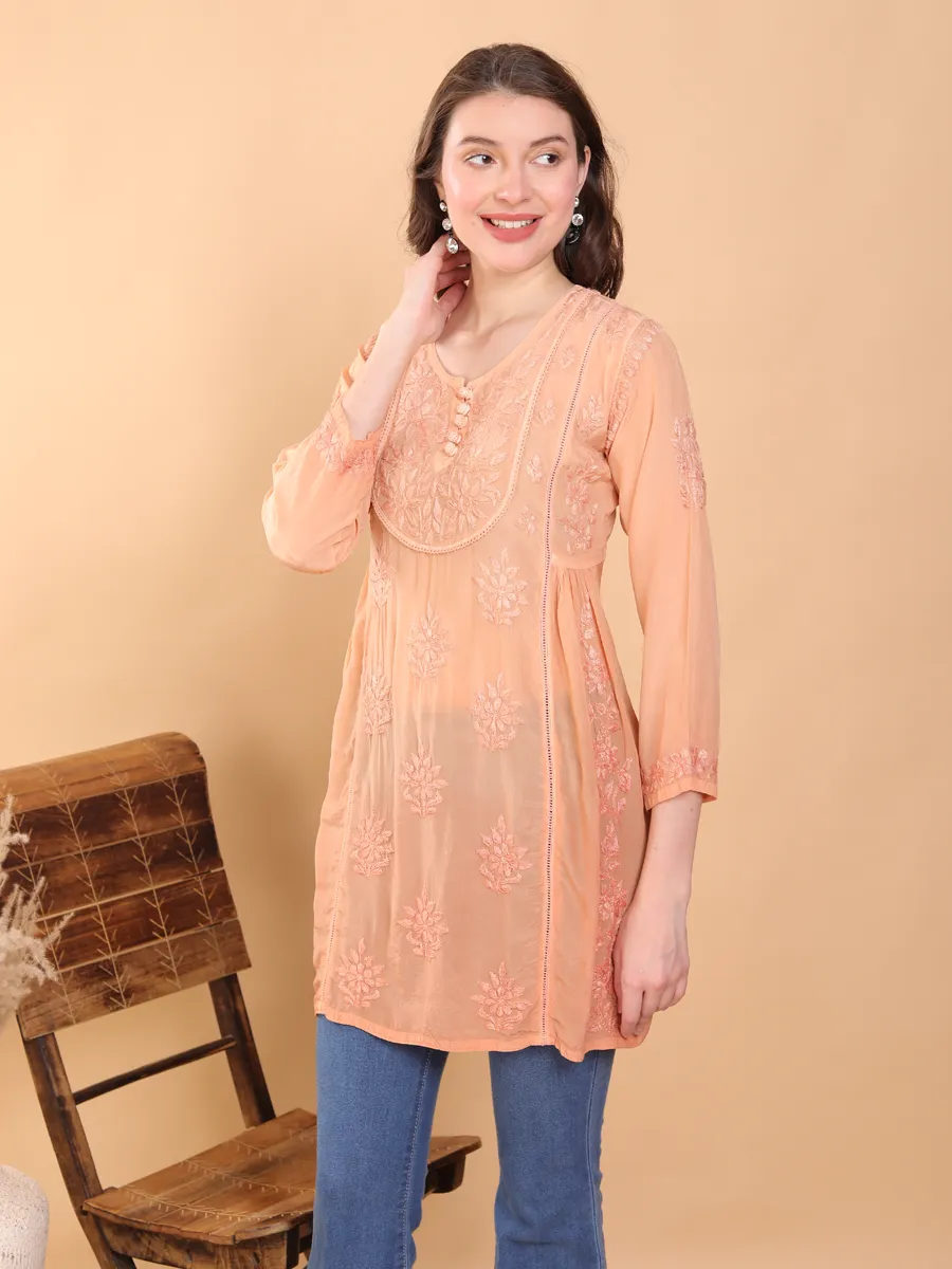 Anam Crepe Designer Chikankari Kurti