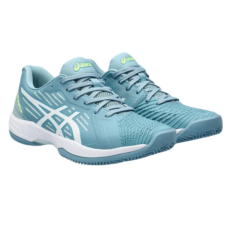 Asics Solution Swift FF Clay Womens Tennis Shoes - Gris/Blue White