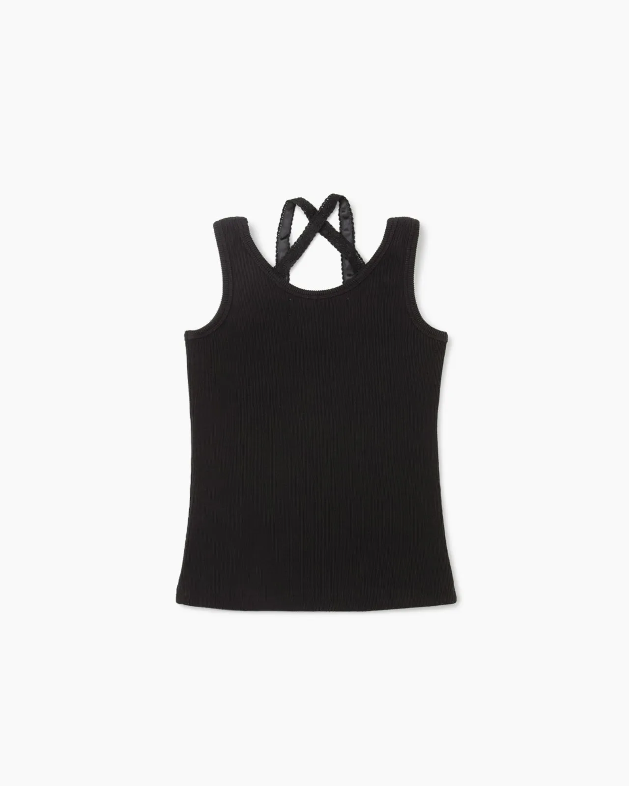 Basic Lace Tank Top Black