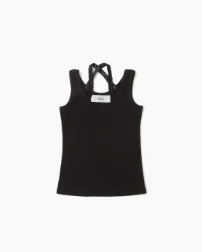 Basic Lace Tank Top Black