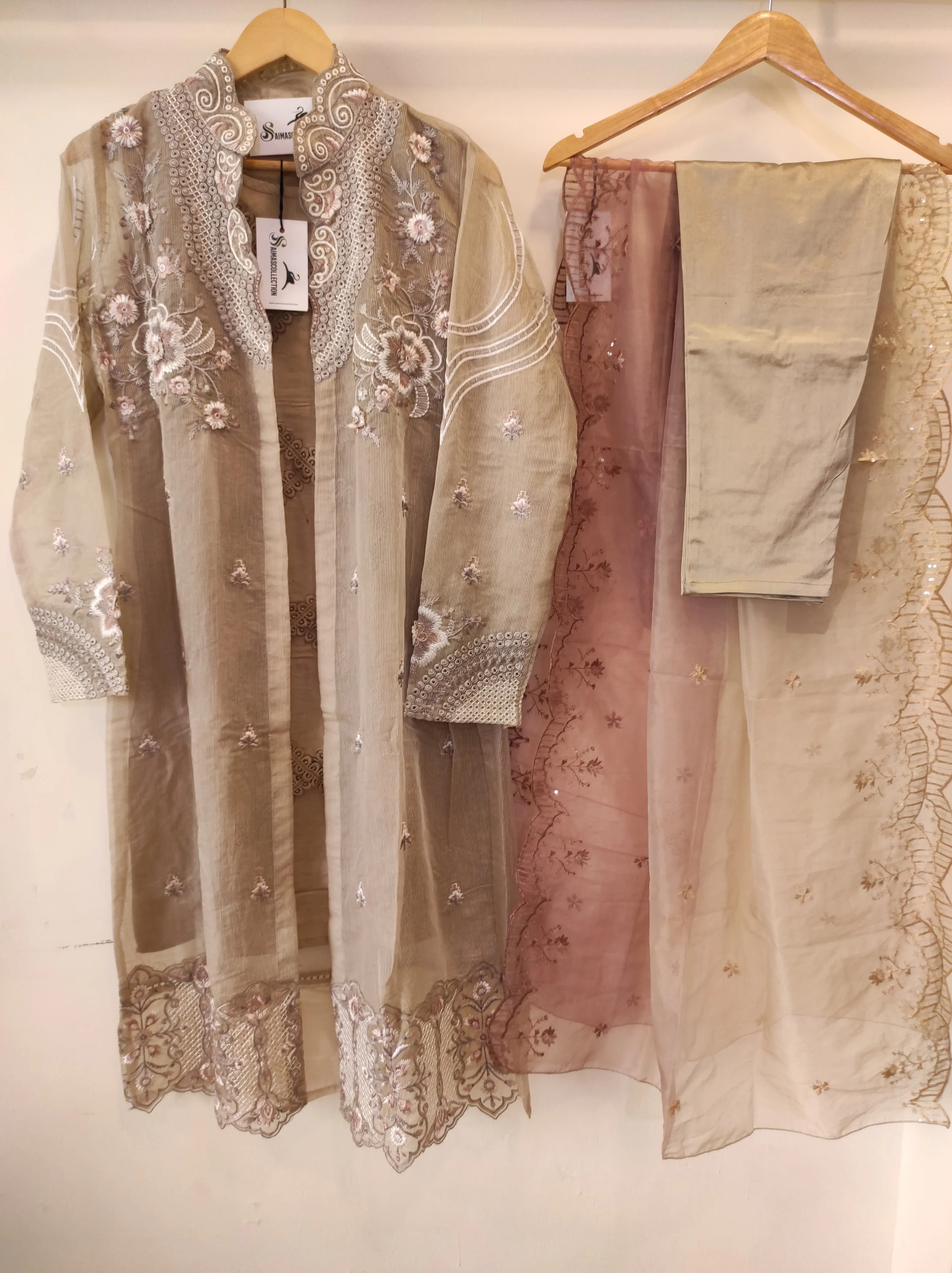 Beige Appliqué Jacket