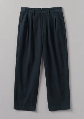 Bill Cotton Wide Leg Pants | Dark Navy