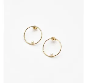 Billabong Circle Earrings with Pearl