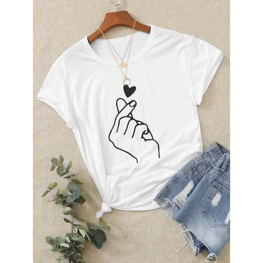 Casual Short Sleeve Printed T-Shirt