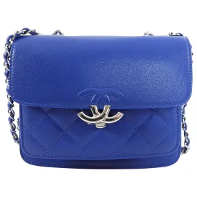 Chanel Cobalt Blue Small CC Box Chain Flap Bag