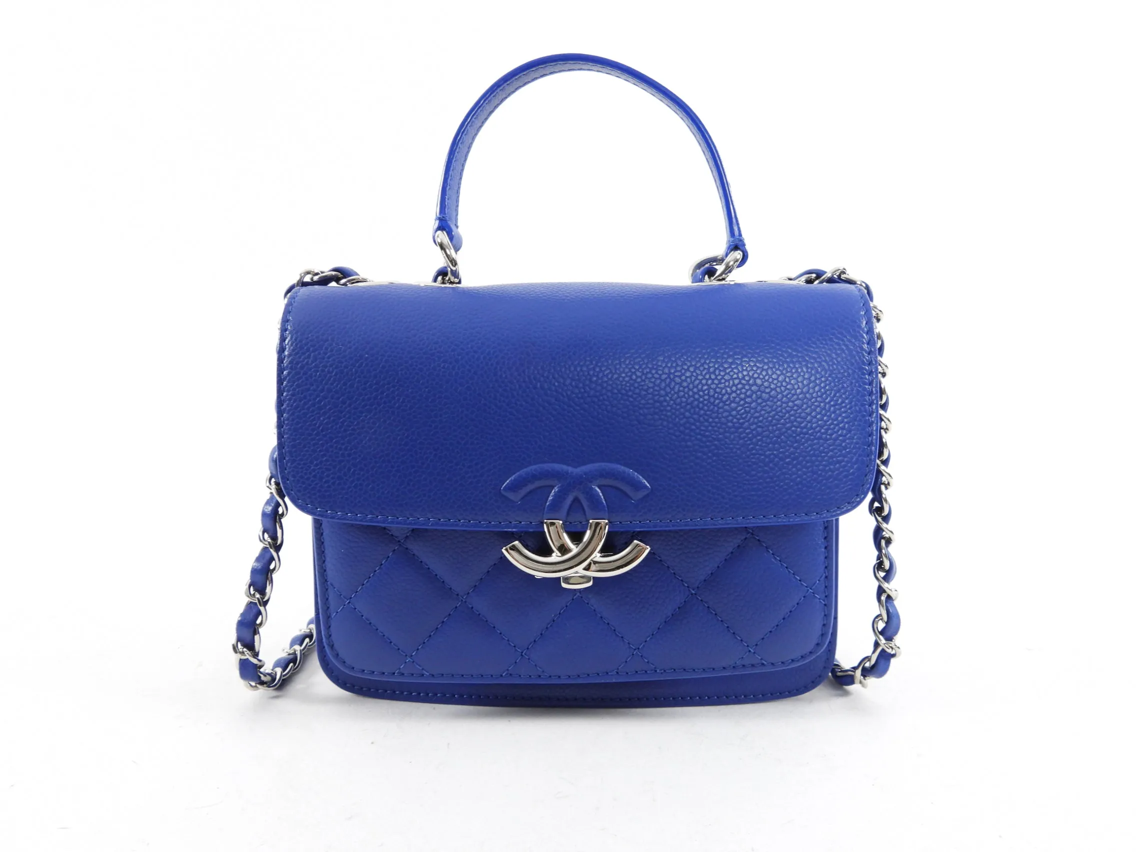 Chanel Cobalt Blue Small CC Box Chain Flap Bag