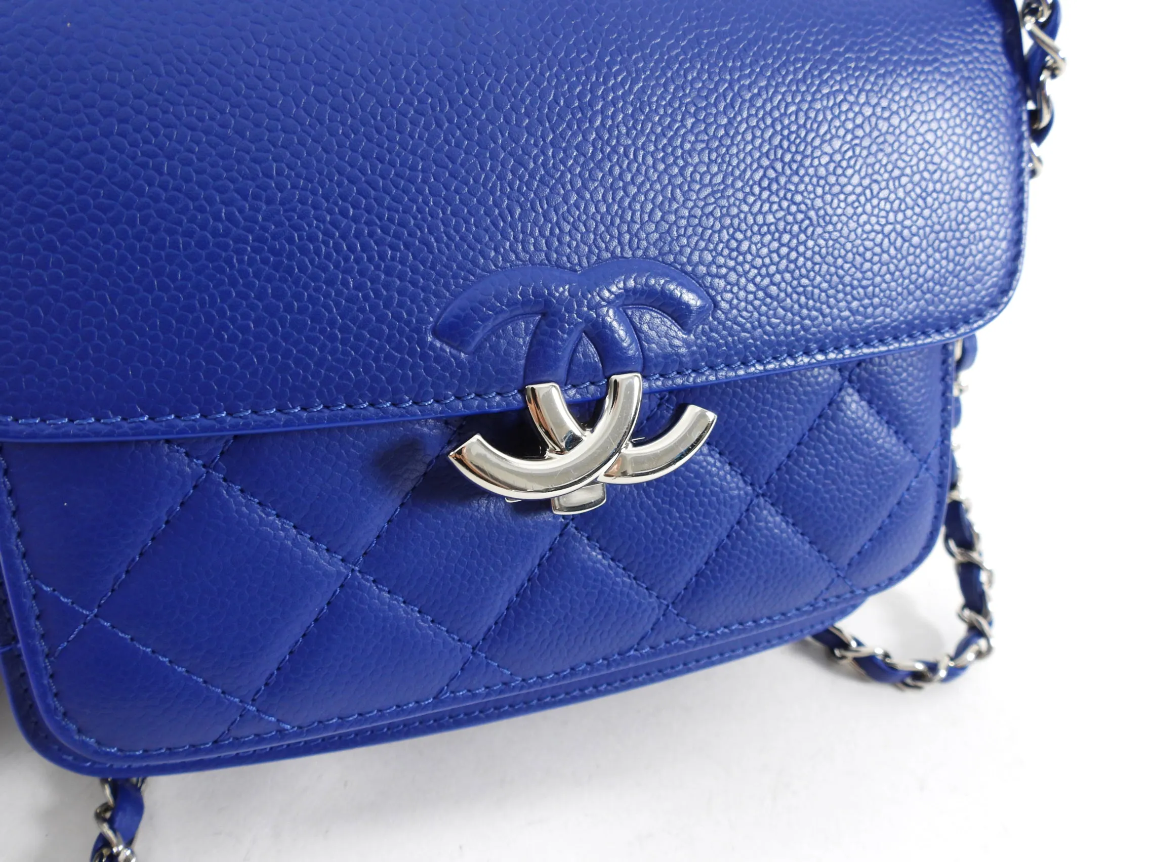 Chanel Cobalt Blue Small CC Box Chain Flap Bag