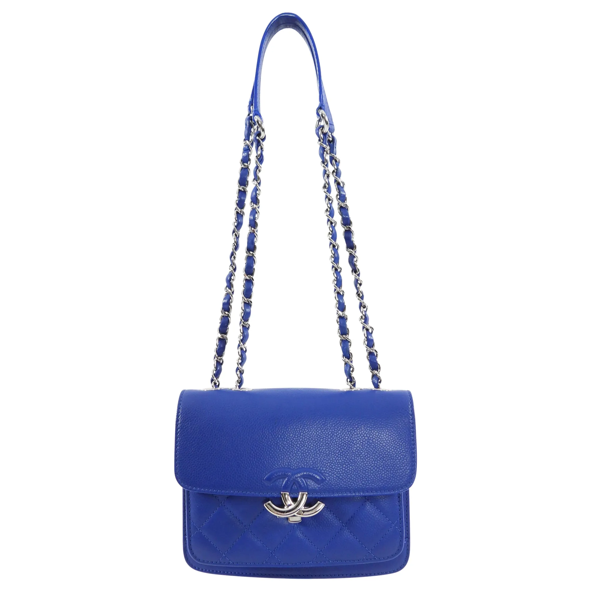 Chanel Cobalt Blue Small CC Box Chain Flap Bag