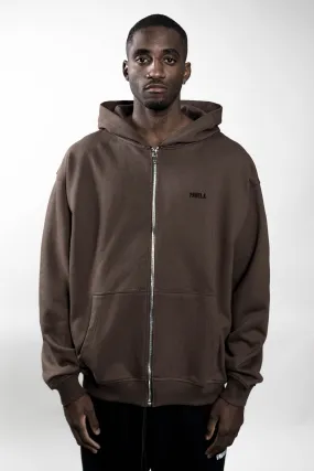 CHOCOLATE FRONTZIP HOODIE