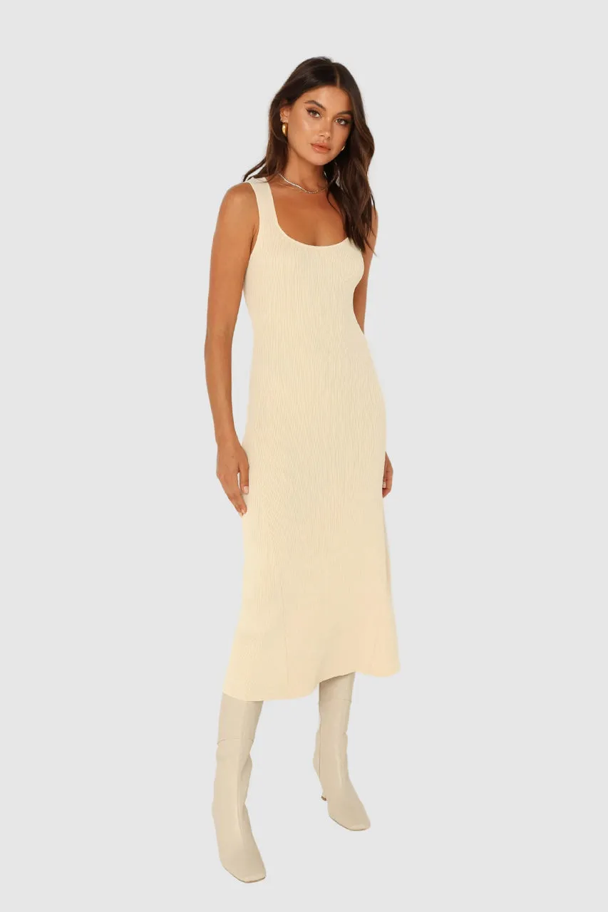 Claudine Knit Midi Dress | Ecru