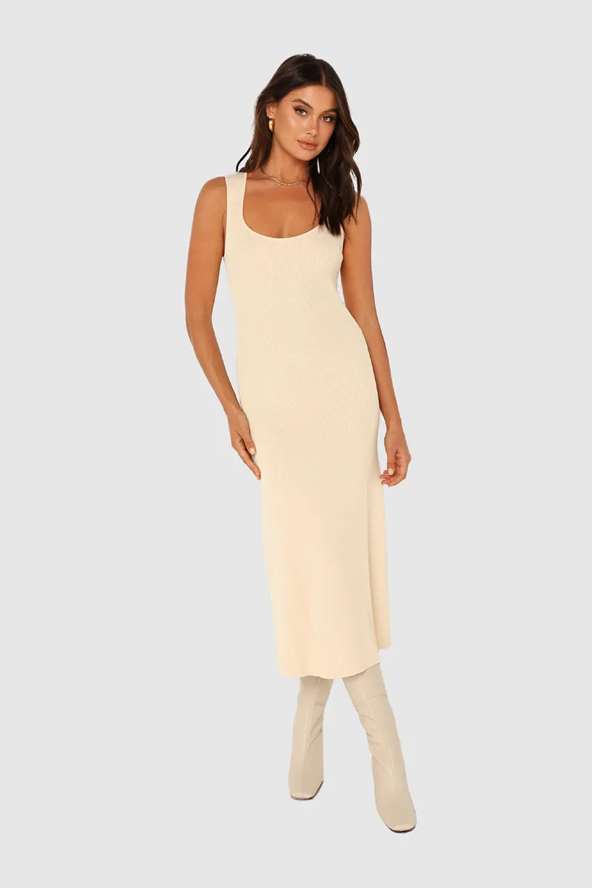 Claudine Knit Midi Dress | Ecru