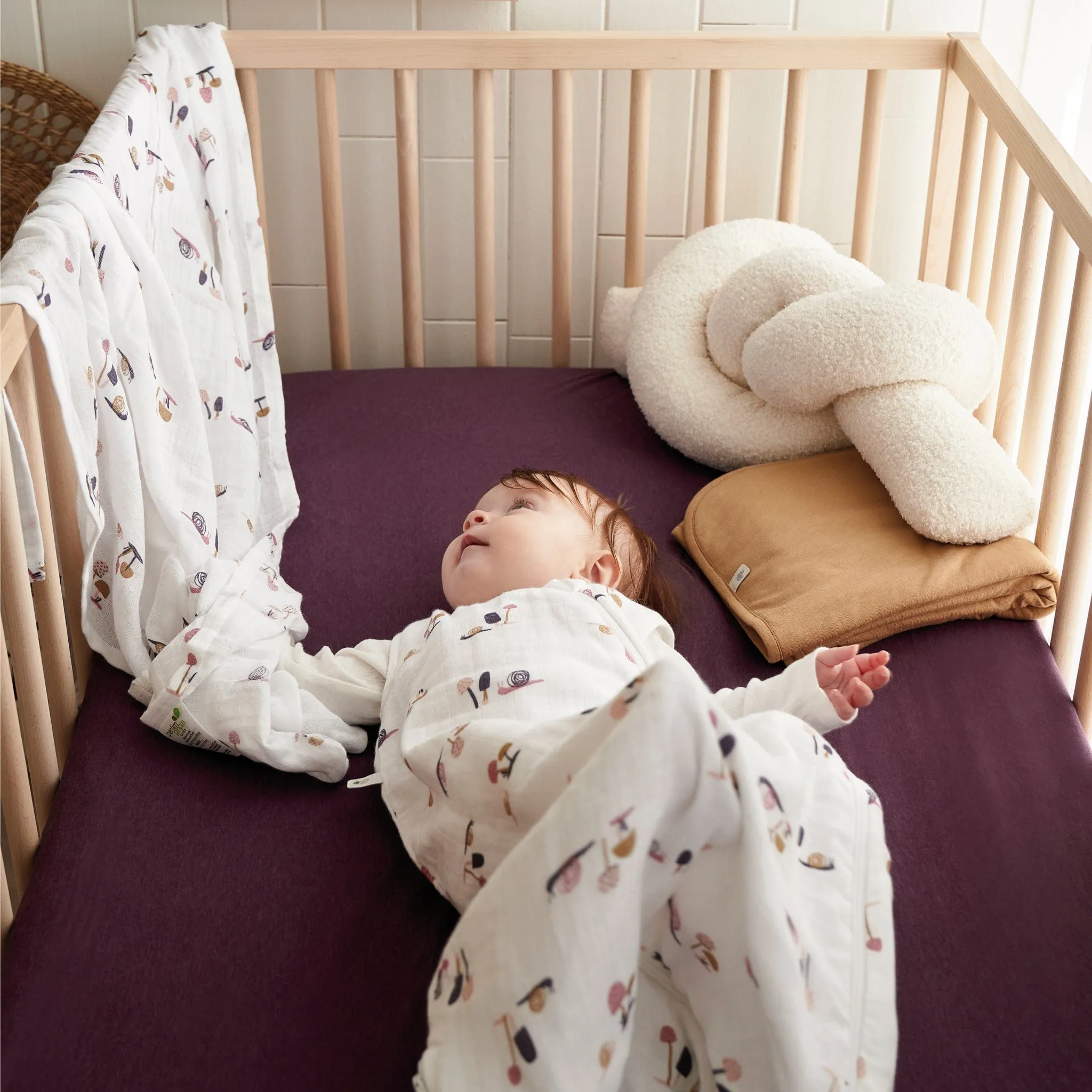 Cotton muslin sleep sack - Snails (0.7 tog)