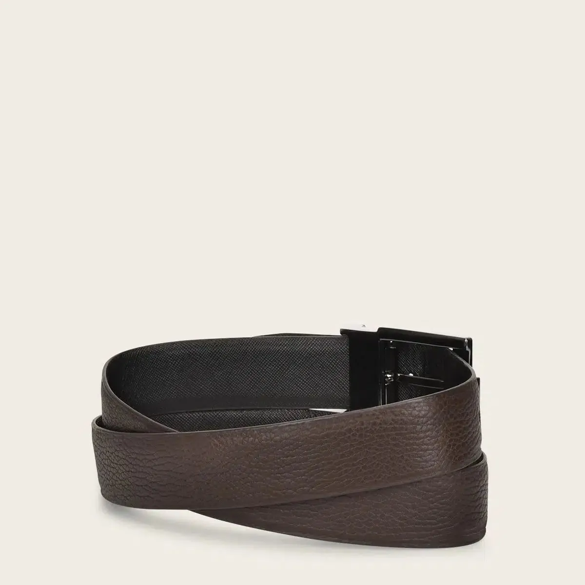 CS552RS - Cuadra brown casual western cowhide leather belt for men.