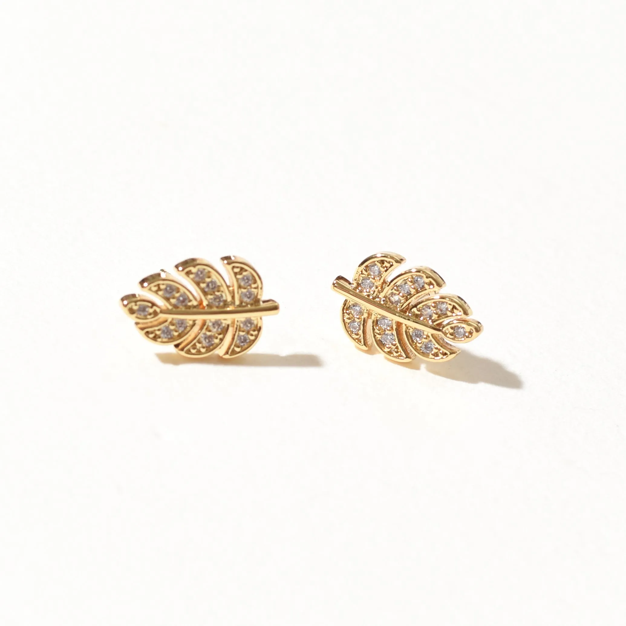 Daun Monstera Stud | Gold