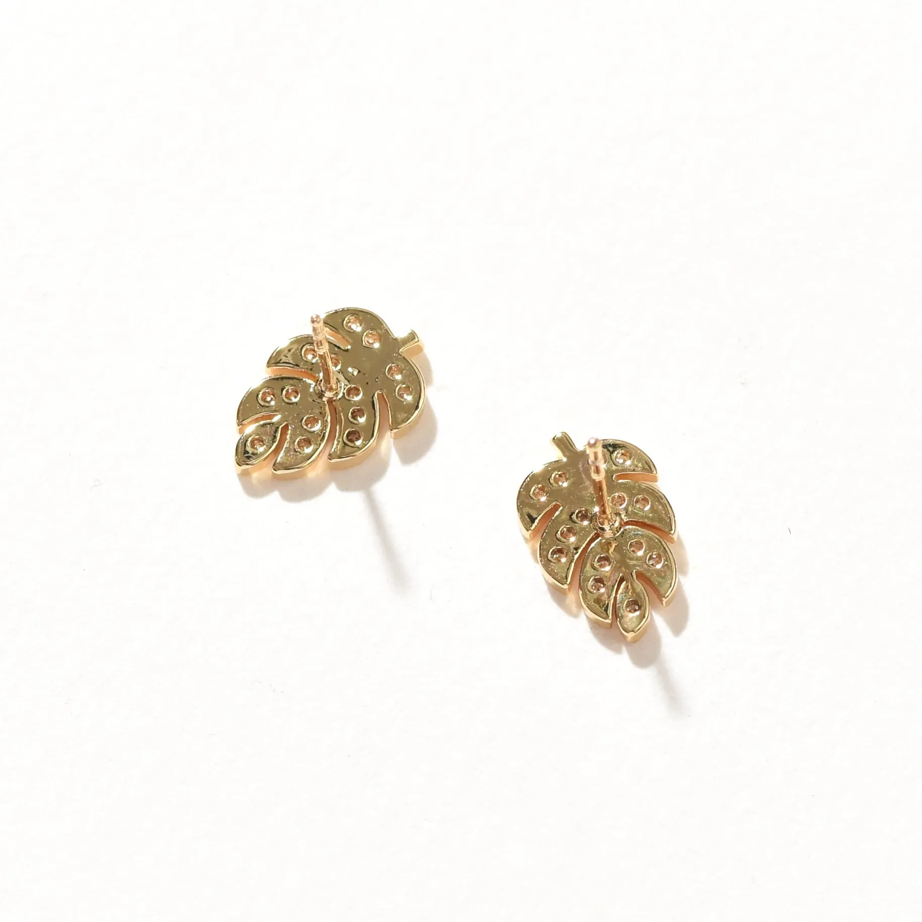 Daun Monstera Stud | Gold