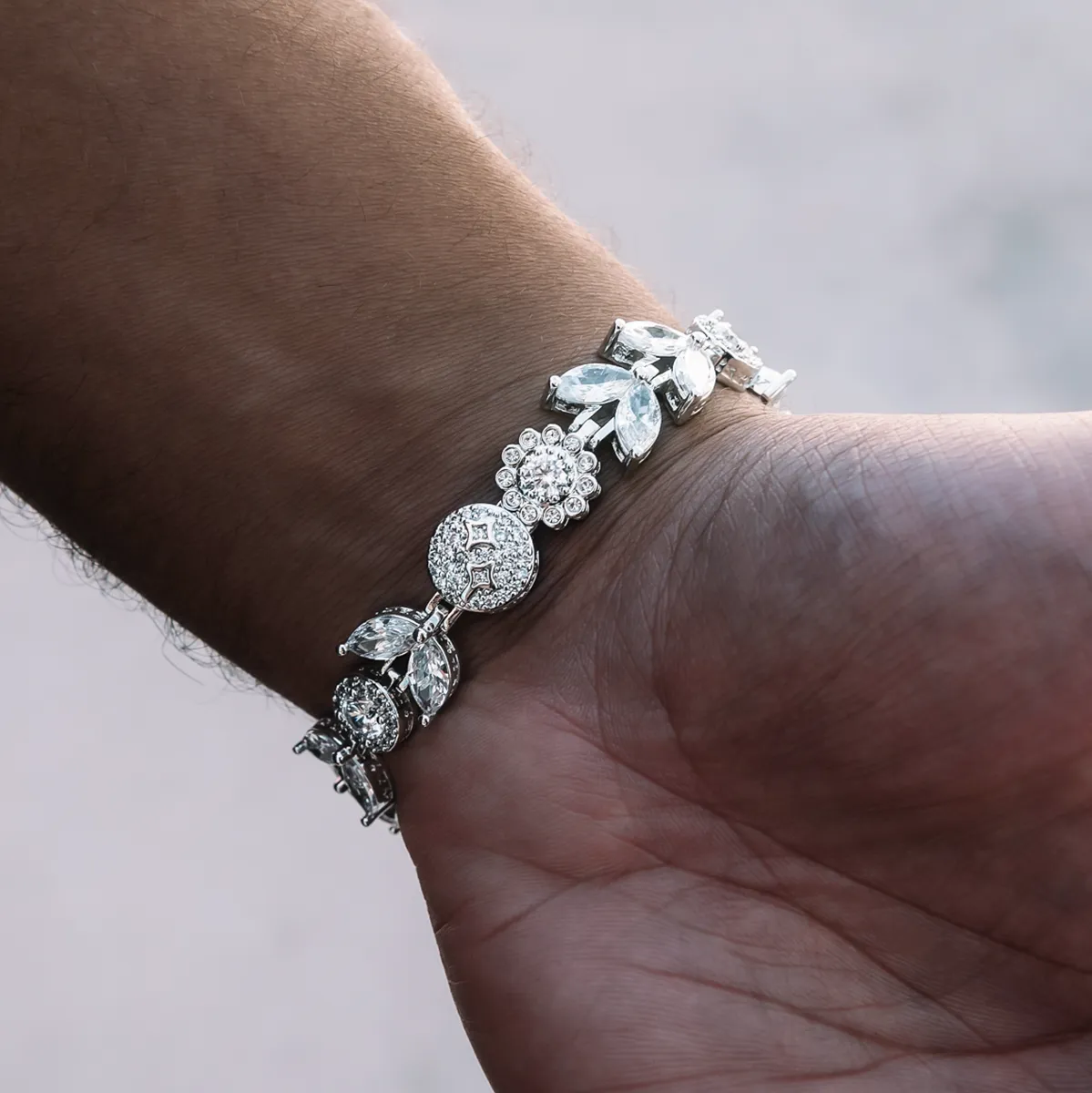 Diamond Flower Bracelet