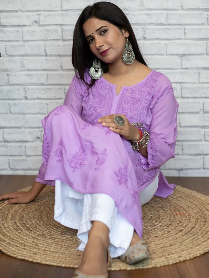 Diva Dyed Chikankari Long Kurta