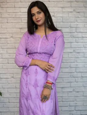 Diva Dyed Chikankari Long Kurta