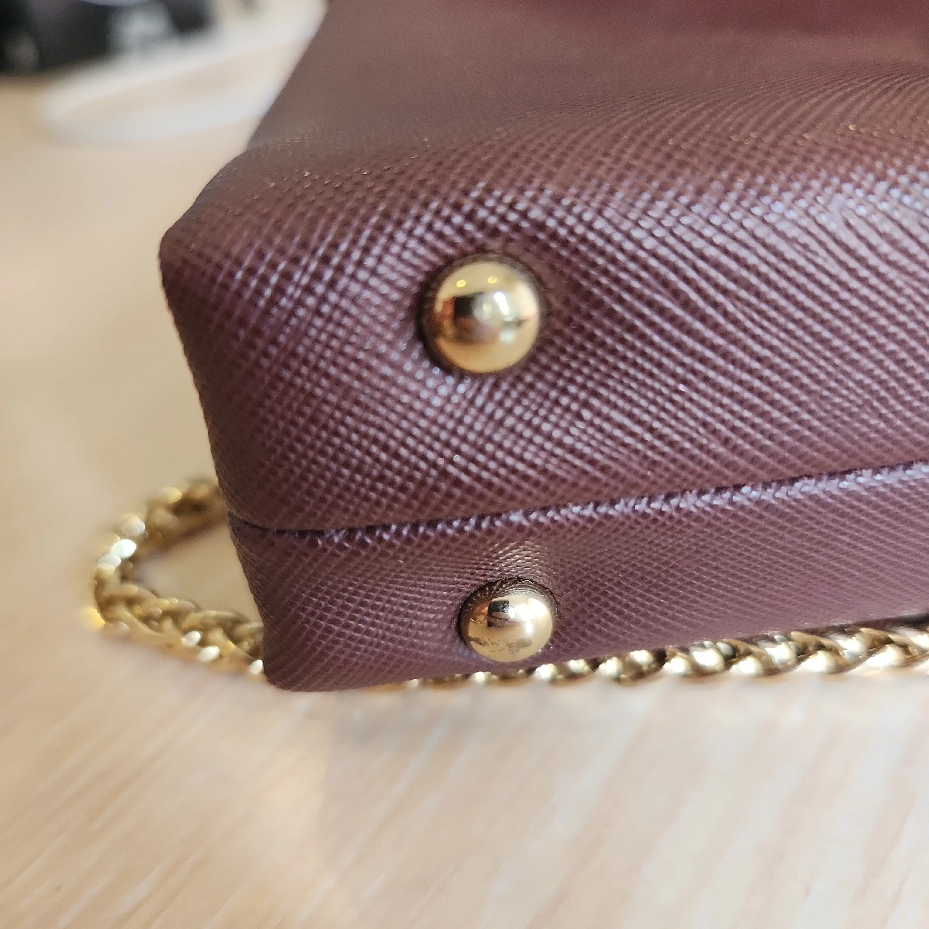 DUNE Burgundy Glitter Flap Mini Bag | Pre Loved |