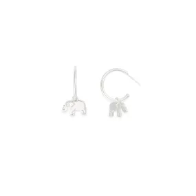 Elephant Hoop Earring