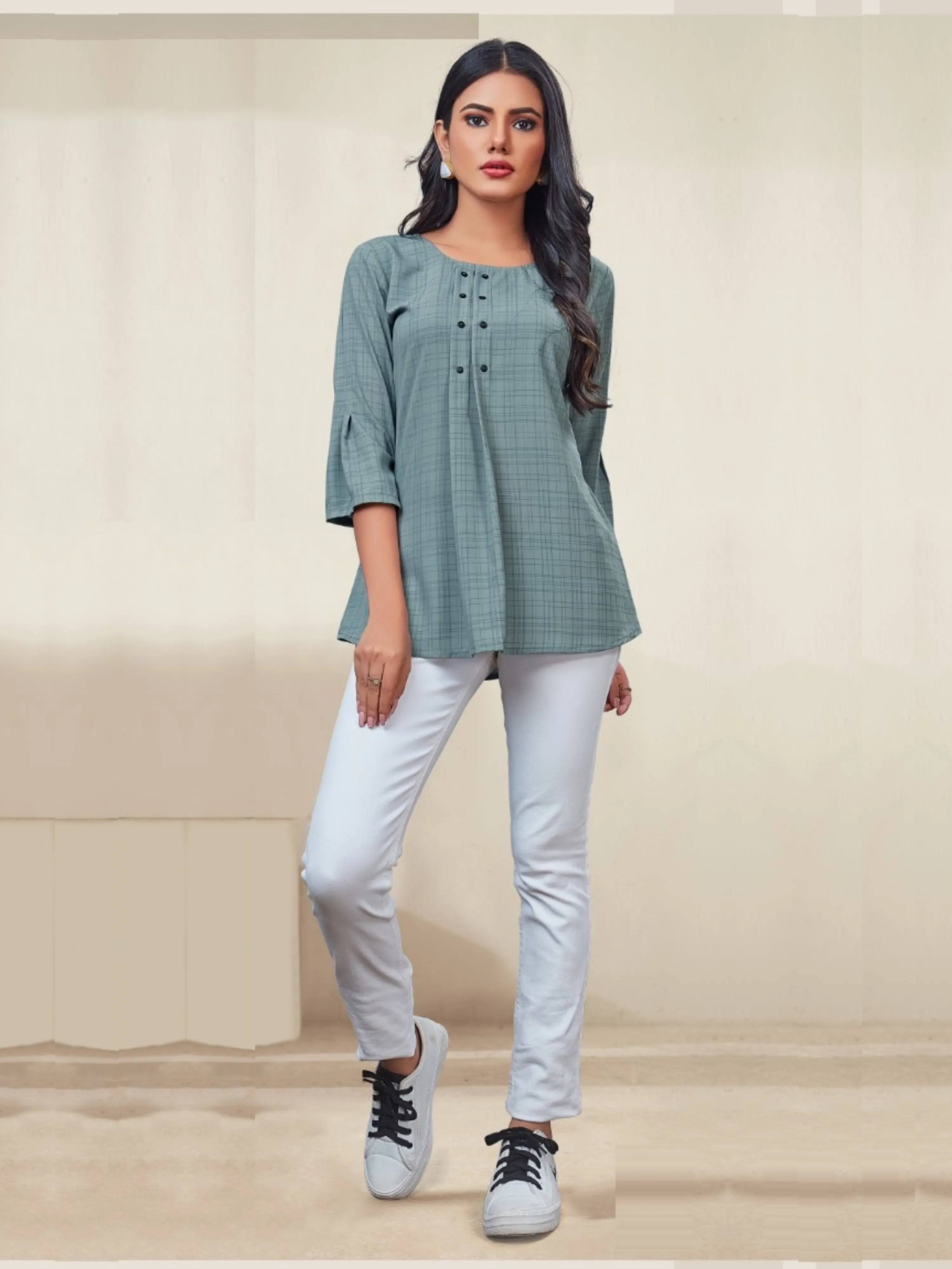 Fashionable Women's Rayon Western Top