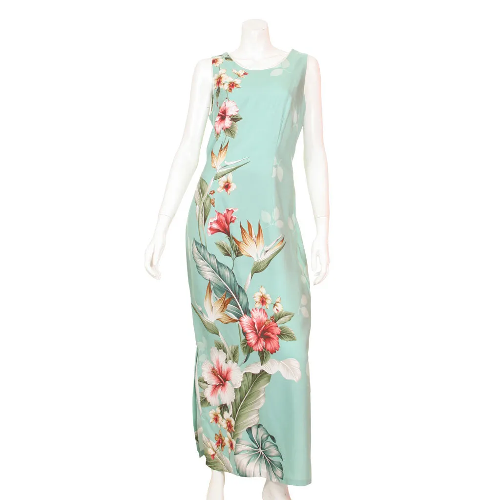 Floral Bird of Paradise Long Dress