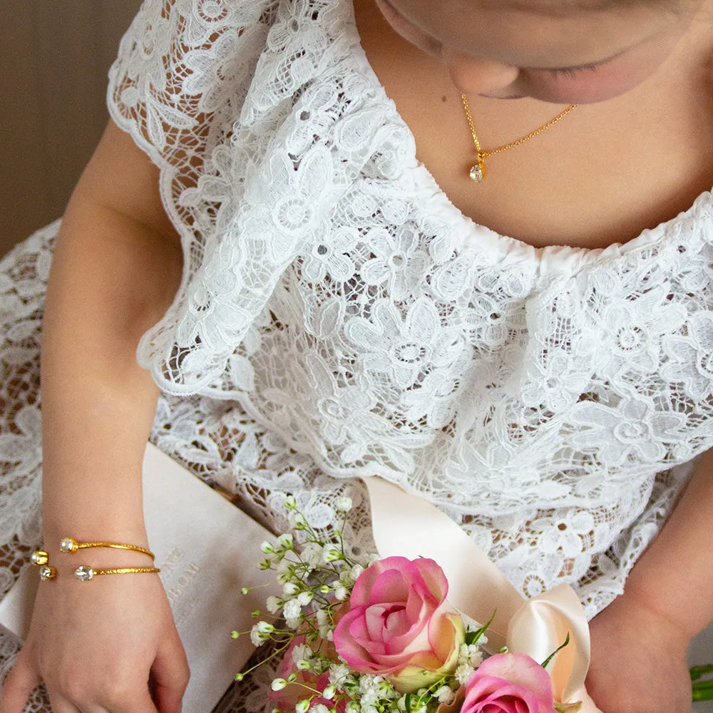 Flower Girl Necklace / Crystal (children size)