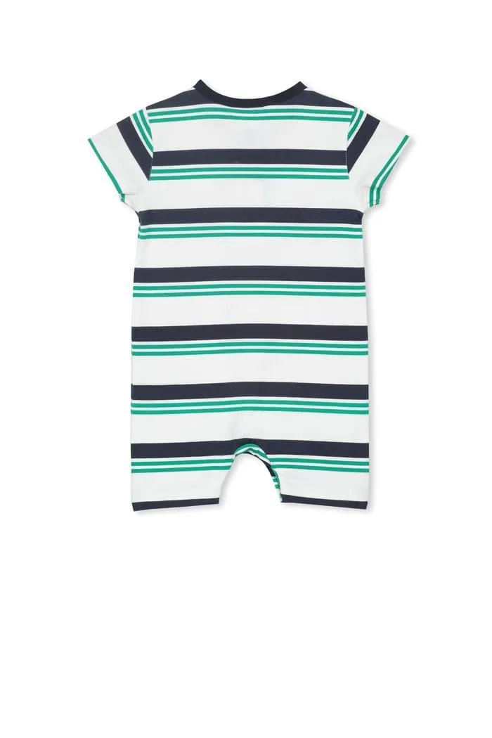 Green Stripe Romper (Milky Baby)