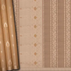 Handwoven Beige Silk Cotton Saree - 726T002028DSC