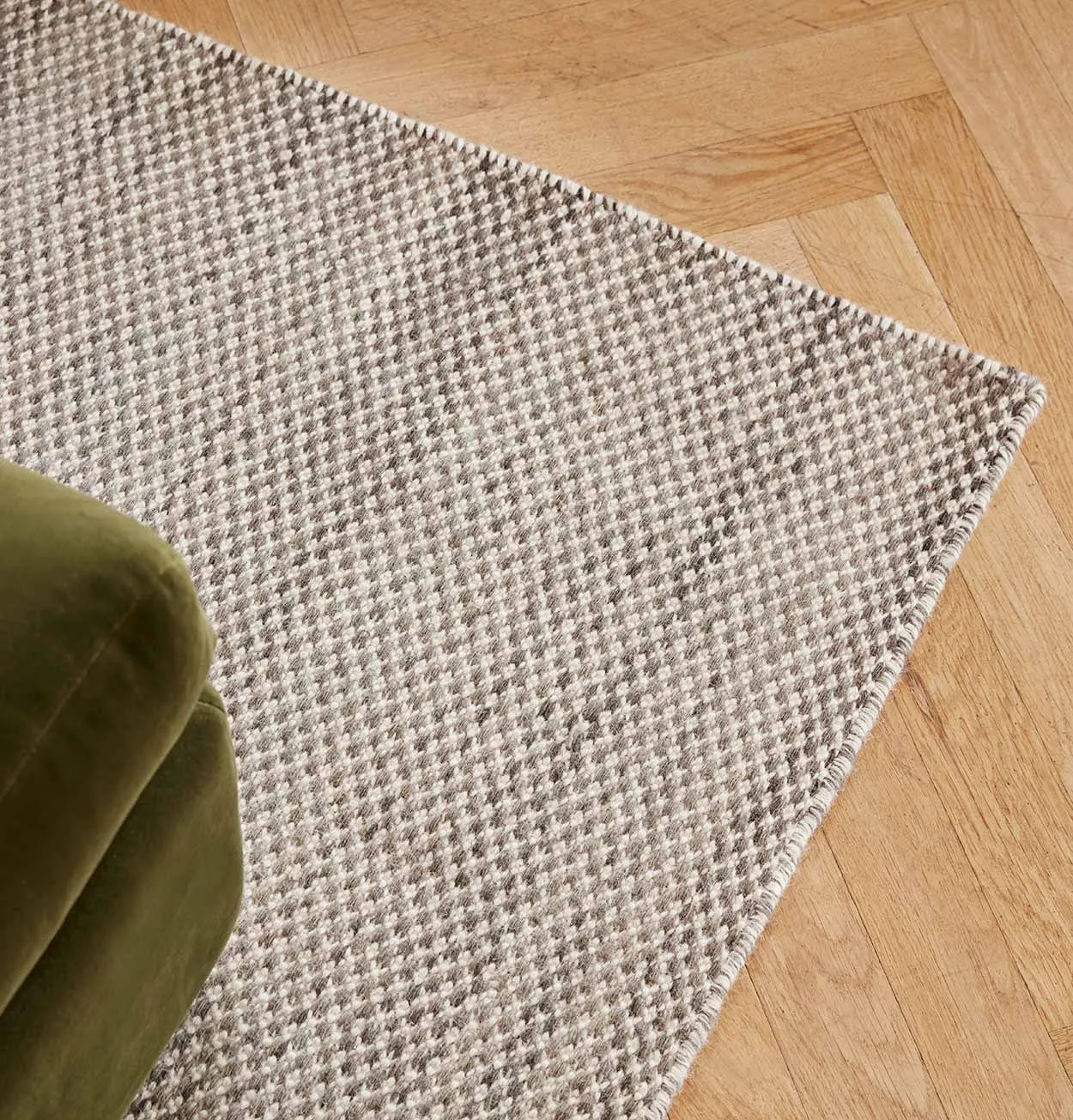 HAY Moiré Kelim Rug in Grey – Various Sizes