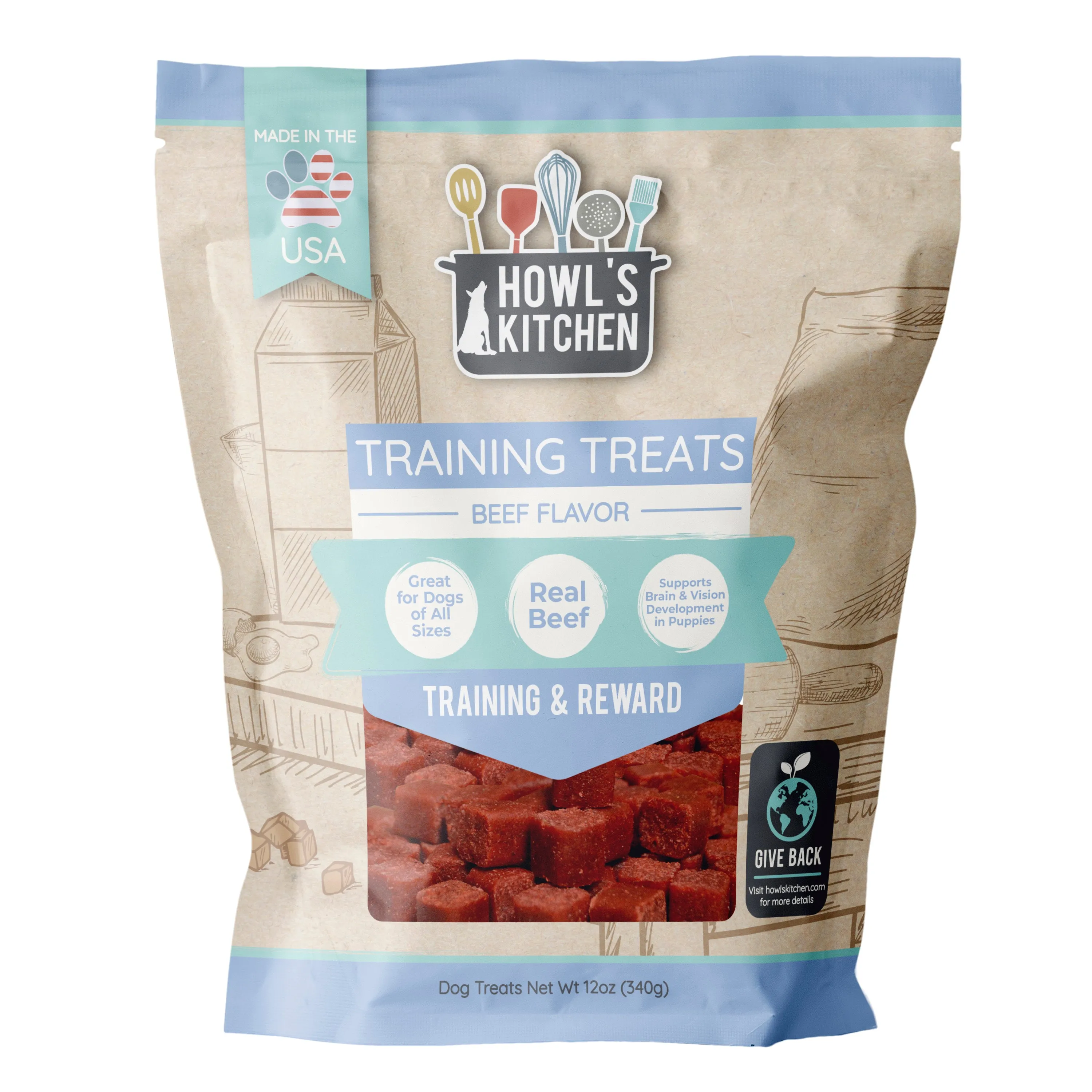 Howl's Kitchen 12oz Beef Training Bites Dog Treats