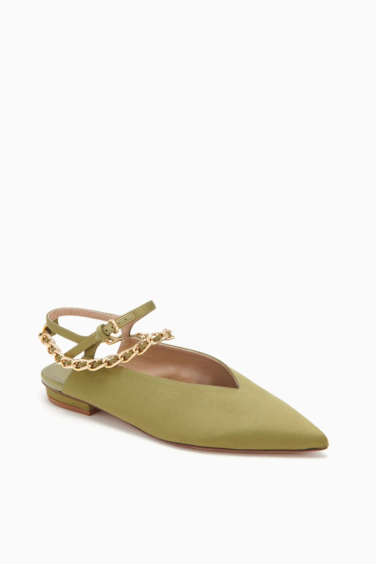 Iman Pointed Flat - Olive