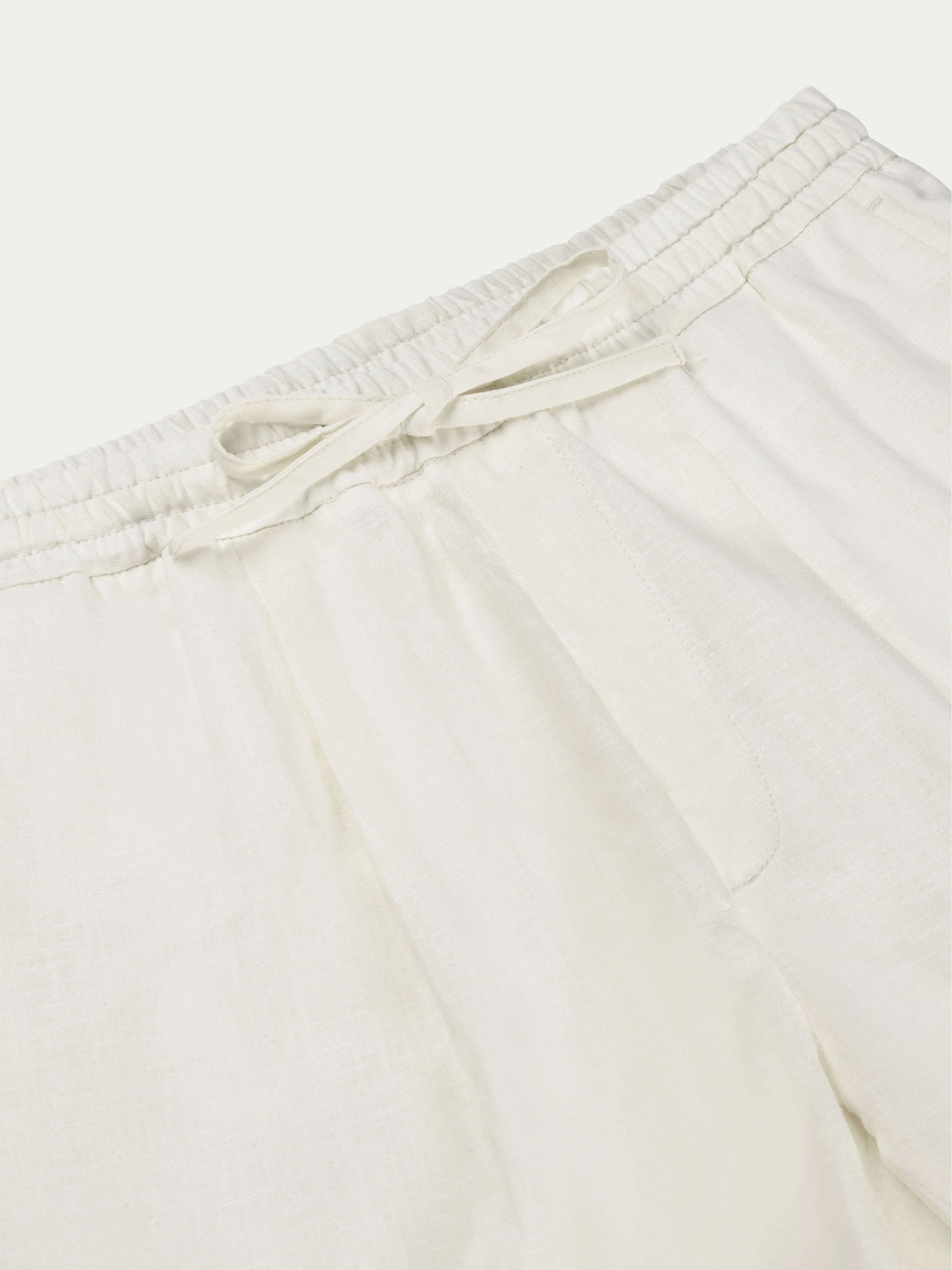 Ivory Linen Seaside Shorts