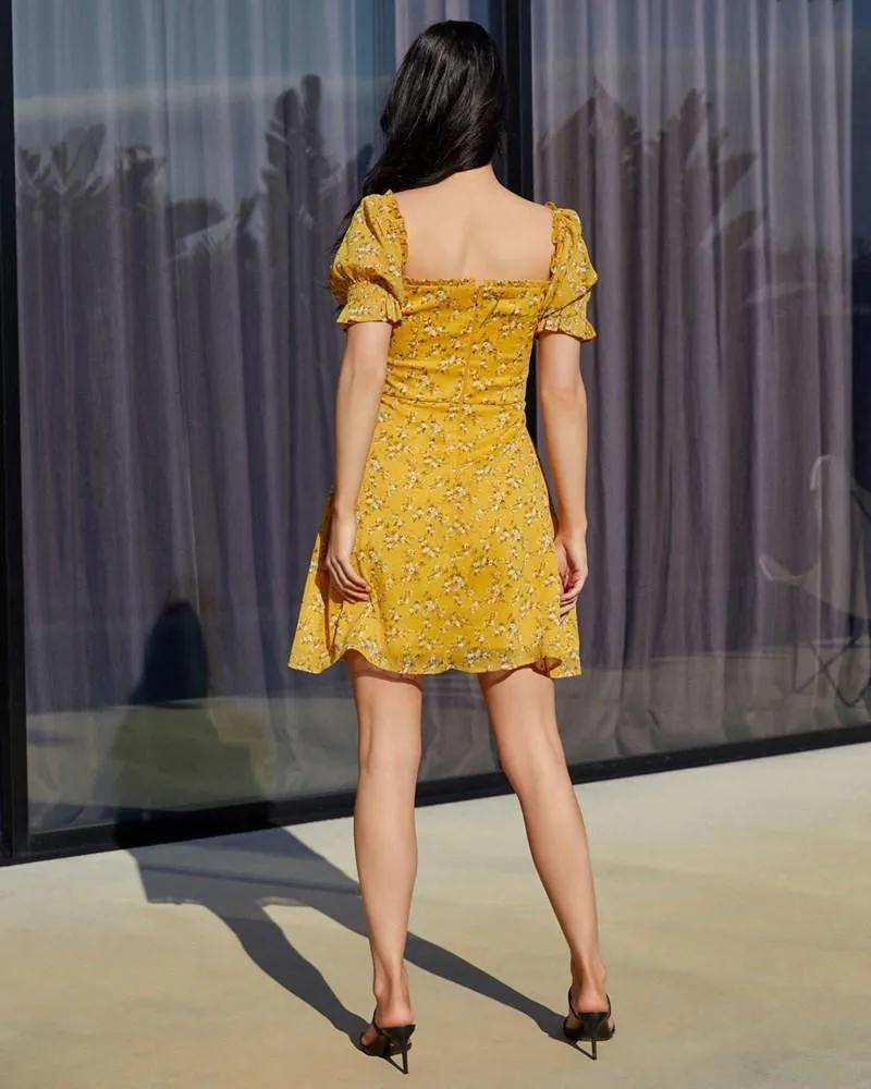 Kris Dress - Yellow Floral