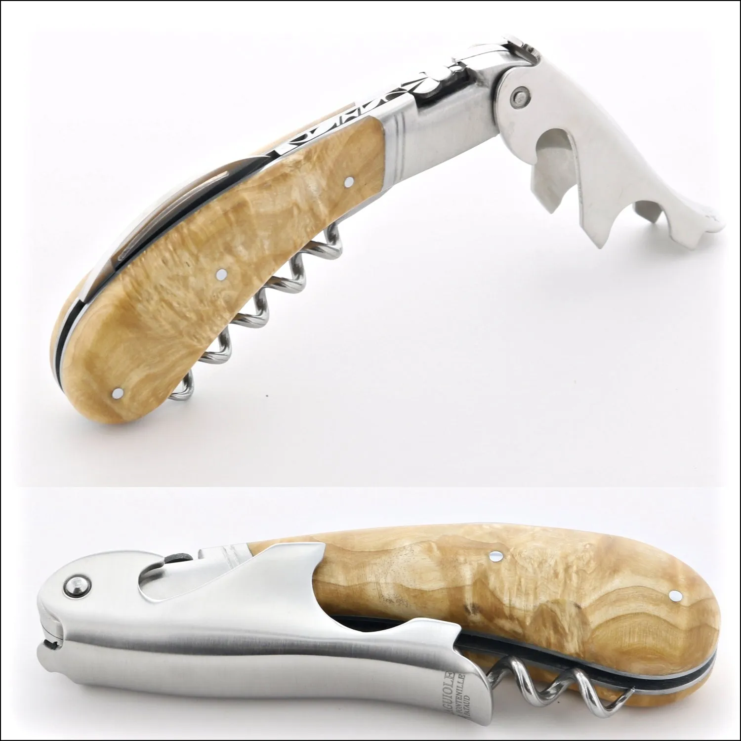 Laguiole Magnum Burled Maple Corkscrew - C