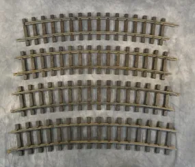 LGB #1600 Brass Curved G Scale Model Railroad Tracks R=1175 - Lot of 4