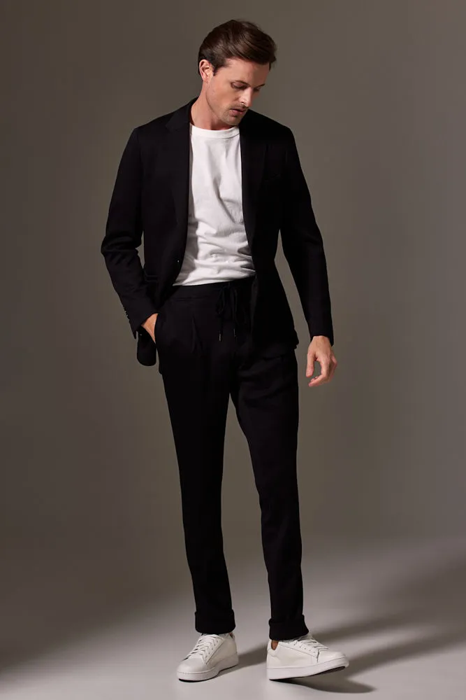 Liam Bailey Wool Jersey Suit - Black