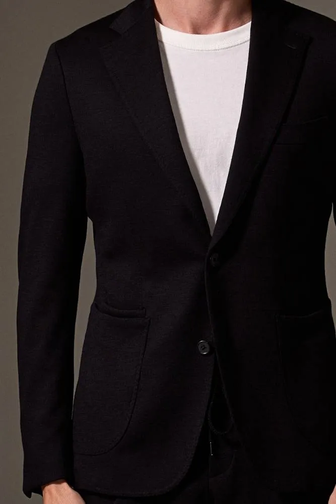 Liam Bailey Wool Jersey Suit - Black