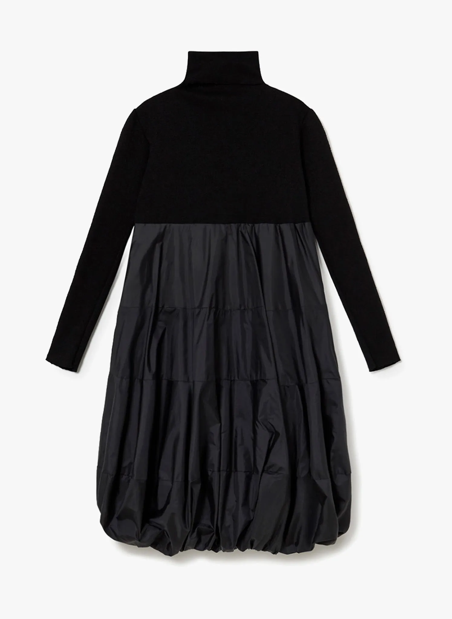 Little Creative Factory Black Balloon Turtleneck Dress