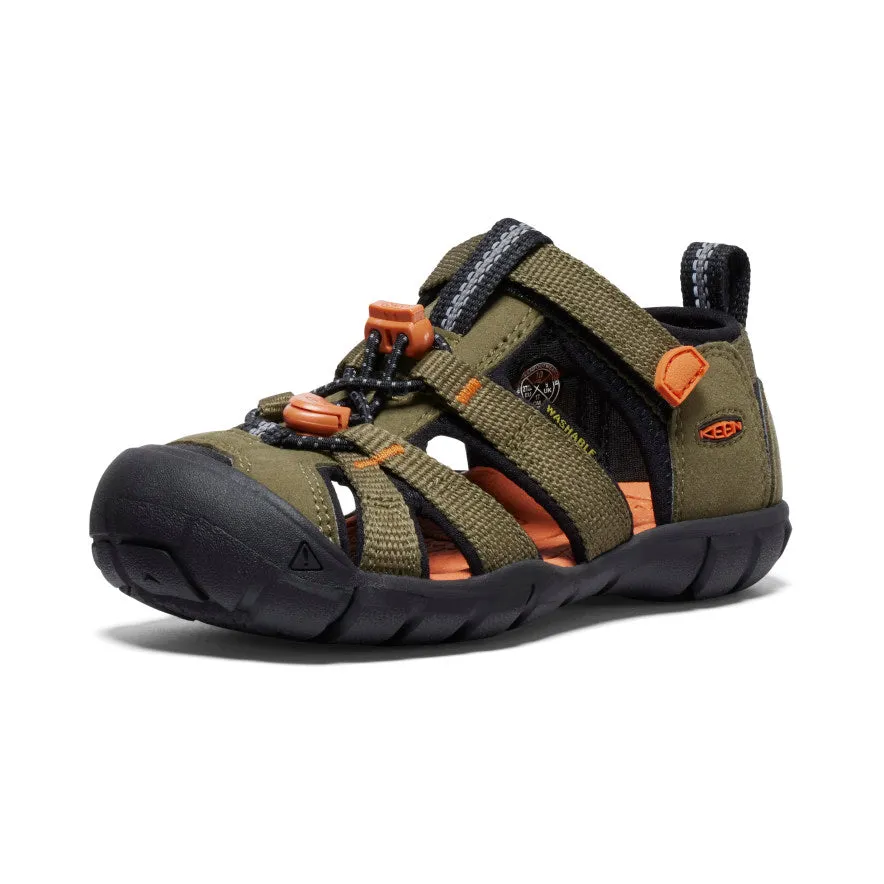 Little Kids' Seacamp II CNX  |  Dark Olive/Gold Flame