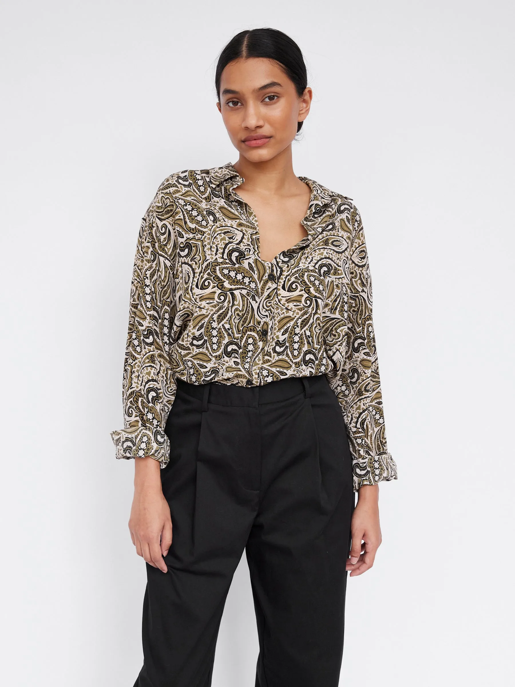 Long Sleeve Silk Shirt