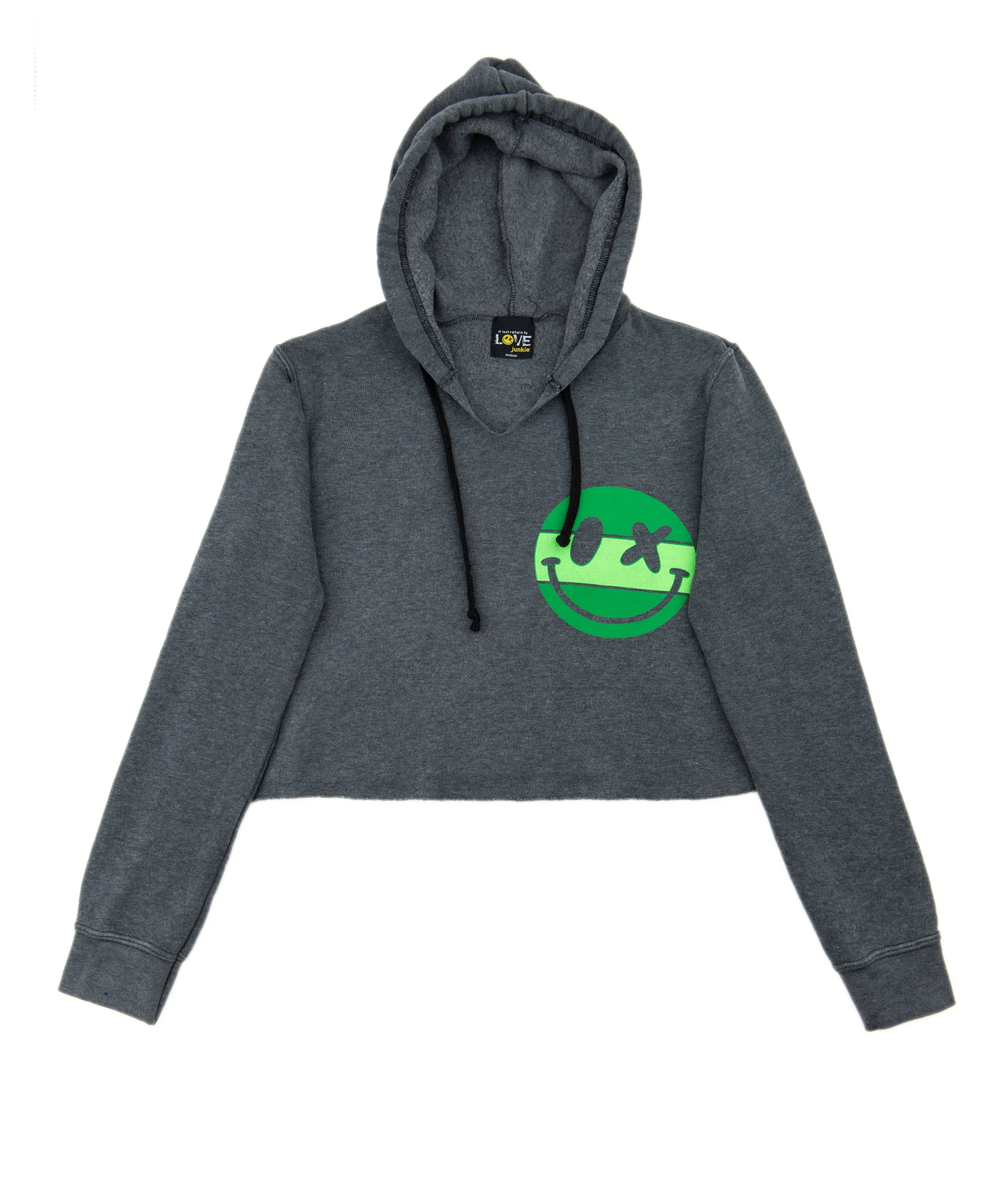 Love Junkie Girls My Camp Hoodie Charcoal Grey/Green